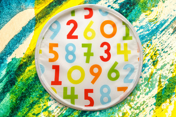 Colorful background with rendom numbers