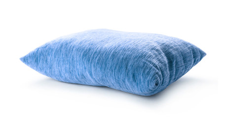 Soft blank blue pillow