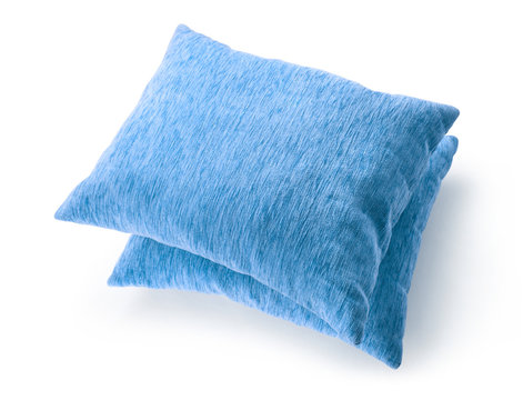 Soft Blank Blue Pillows