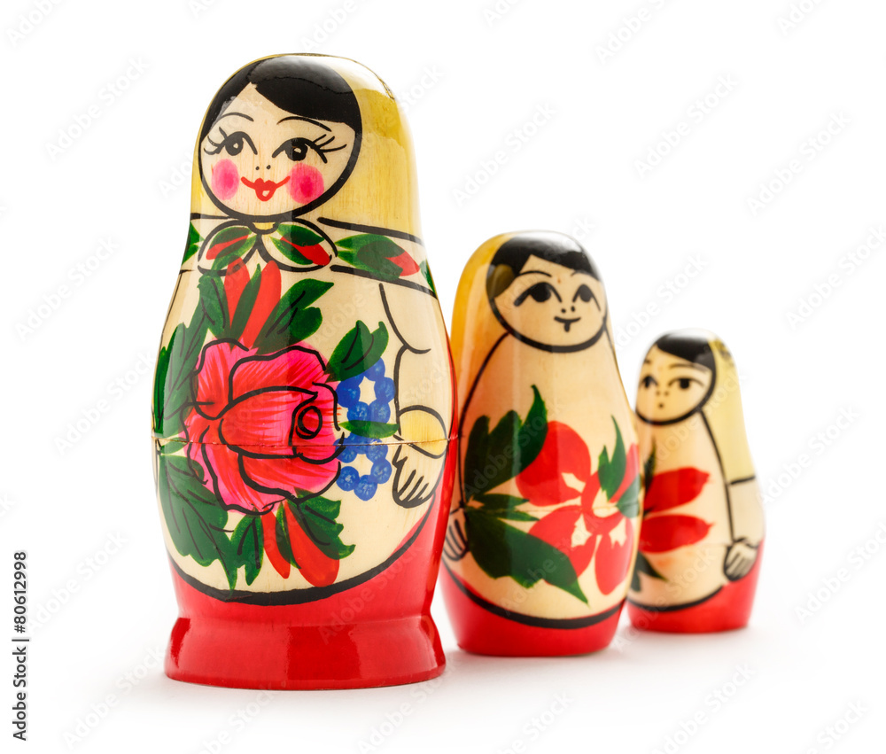 Wall mural Russian dolls matreshka