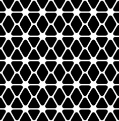 Fototapeta premium Black and white geometric seamless pattern, abstract background.