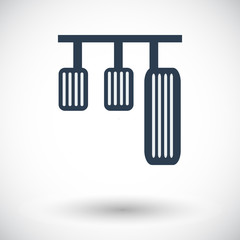 Pedal car single icon.