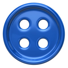 Blue cloth button for garments