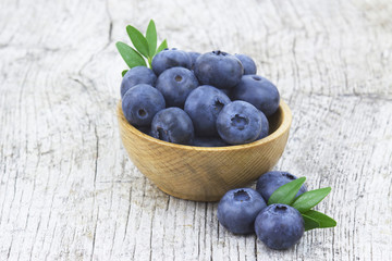 fresh blueberries in a bowl