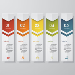 Design clean number banners template. Vector.