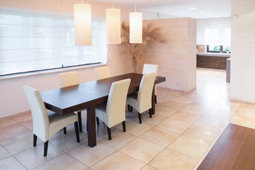 Spacious dining room