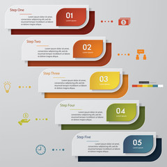 Design clean number banners template. Vector.