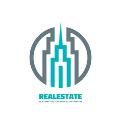 Real estate - vector logo concept illustration. Building logo.