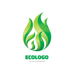 Ecologo - vector logo. Leaf logo. Leave logo. Nature logo.