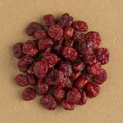 Circle of dried cranberries