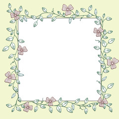Vintage floral frame
