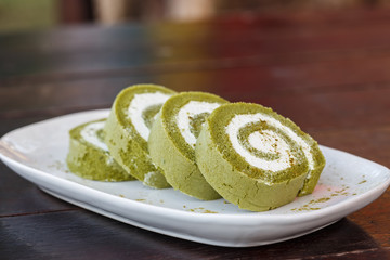 Green Tea Cake Roll