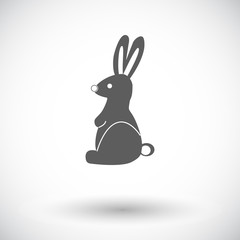 Rabbit single icon.