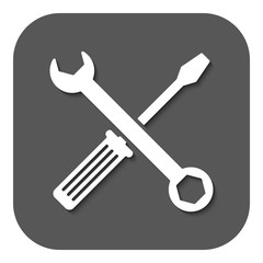 The wrench and screwdriver icon. Settings symbol