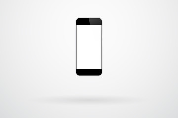 Black Smartphone Gadget On Background With Shadow