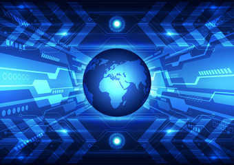 vector abstract global future technology, telecom background