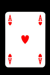 Ace of hearts playing card