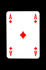 Suit diamonds card isolated