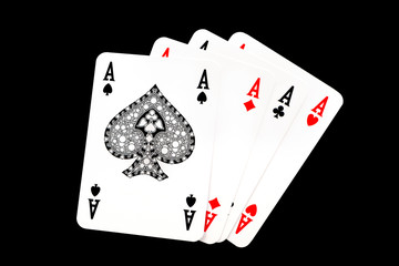 aces playing cards suits