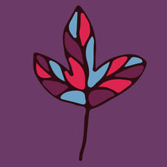 Hand drawn  floral element for design