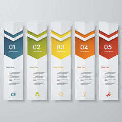 Design clean number banners template. Vector.