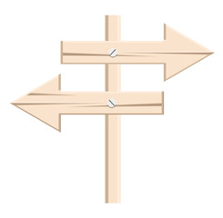 Wooden Arrow Signboard