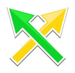 Cross Arrows Sticker