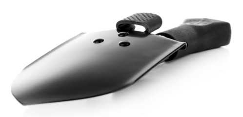 Metal shovel isolated on white