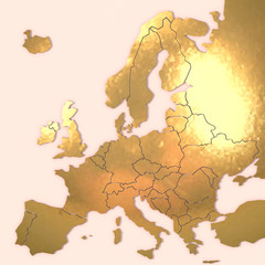 Mappa Europa 3D con texture