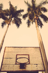 Fototapeta premium basketball hoop vintage retro