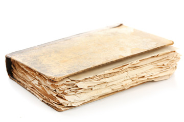Old book isolated on white background
