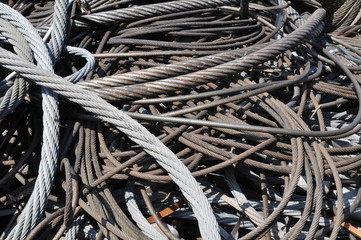 Schrott Stahlseile