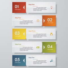 Design clean number banners template. Vector.