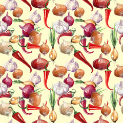 Spices seamless pattern