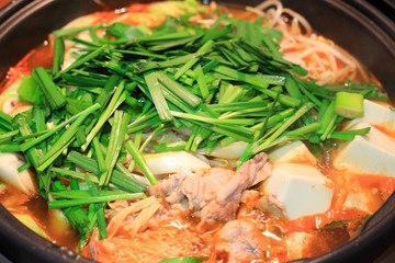 Kimchi casserole or Kimuchi Nabe in Japan