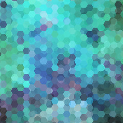 Colorful Blue background made of honeycombs