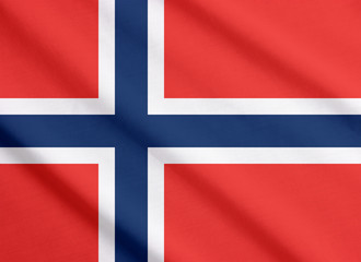 Obraz premium Norway flag waving