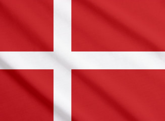 Fototapeta premium Flag of Denmark waving