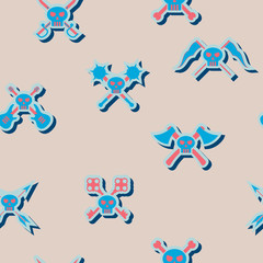 Seamless background with skulls