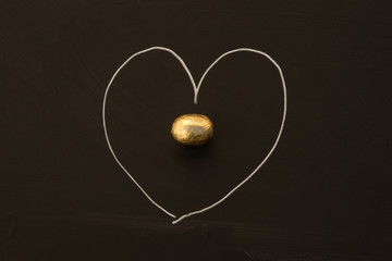 happy easter on blackboard