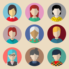 Set of avatars.