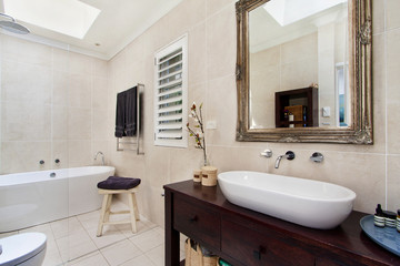 Fototapeta na wymiar modern bathroom in luxury apartment