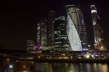 Fototapeta na wymiar landscape Moscow city, Moscow, Russia