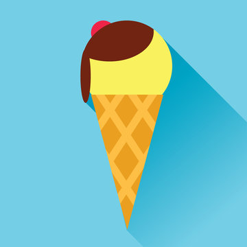Ice Cream Flat Icon