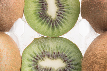 Nahaufnahme Kiwi, Actinidia deliciosa