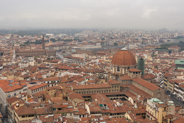 Fototapeta na wymiar Florence cityscape with railroad station