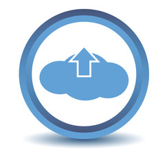 Blue upload cloud icon