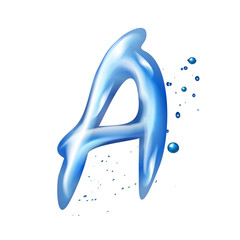 3d water letter A