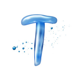 3d water letter T