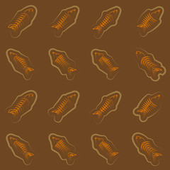 Seamless background with fish skeletons